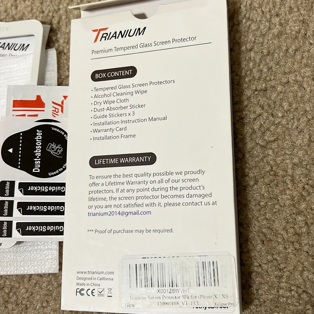 iPhone X/XS Tempered Glass Screen Protector (1)